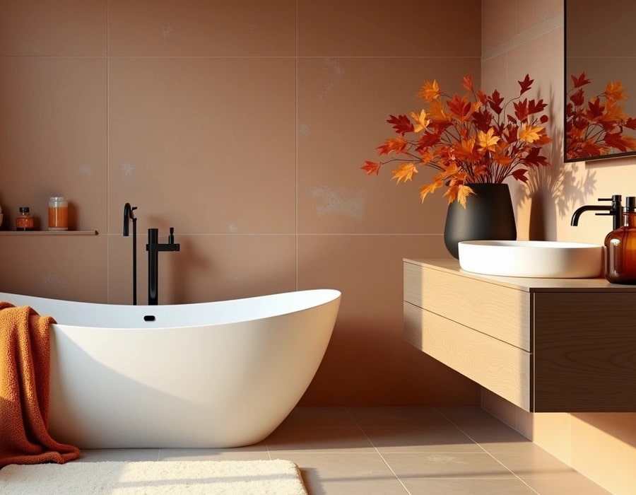 autumn bathroom decorations