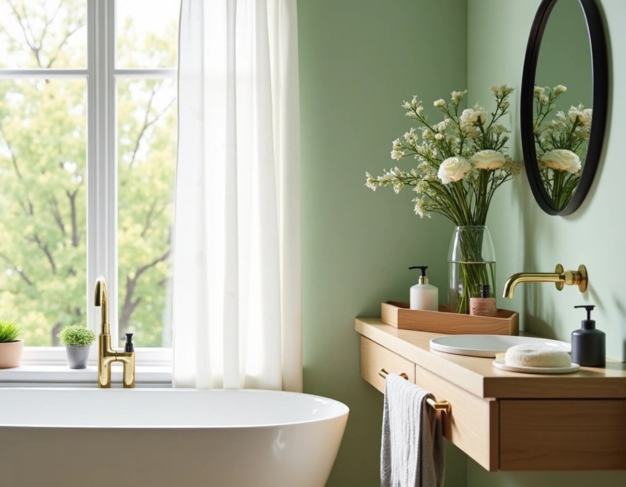 spring bathroom decor