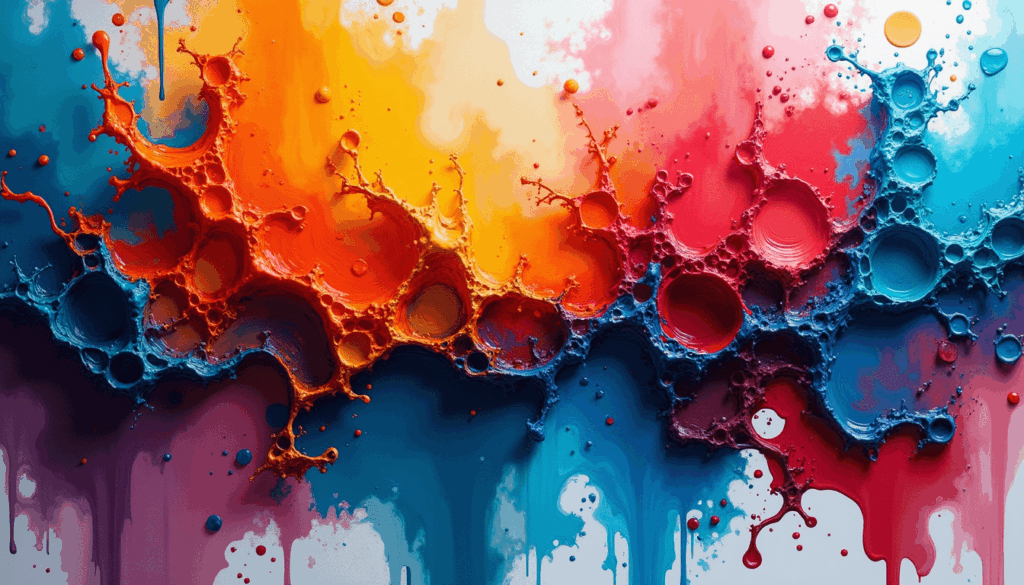splattered paint and watercolor effect