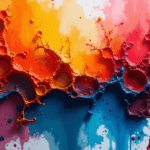 splattered paint and watercolor effect