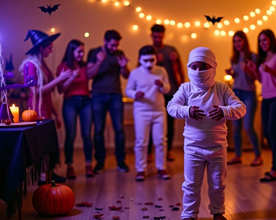 halloween mummy party game