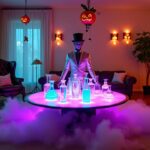 zombie mannequin hosting a halloween party