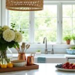 kitchen decorated for the summertime
