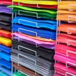 different paper types displayed and organized