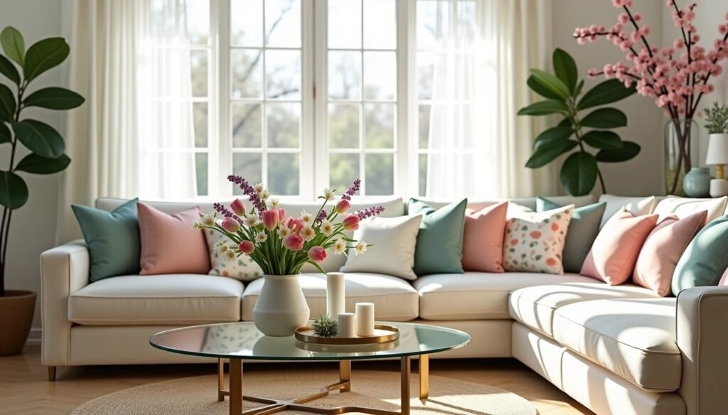 spring living room decor