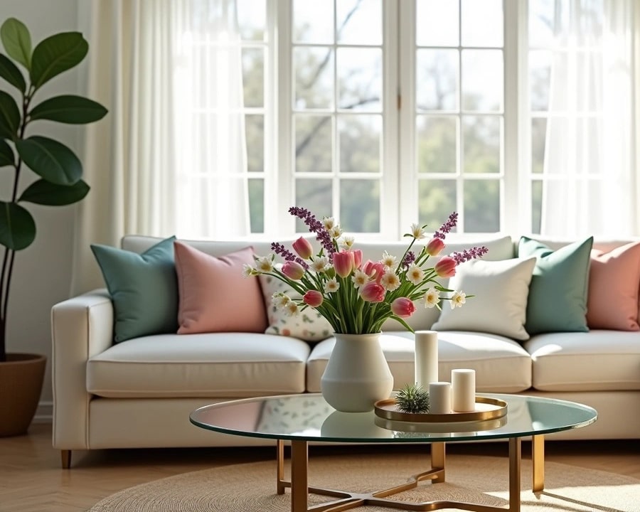 spring living room decor