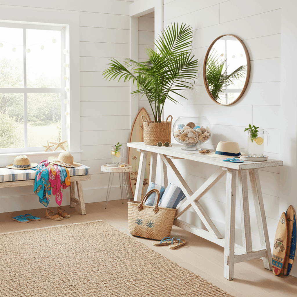 entryway decorated for summertime