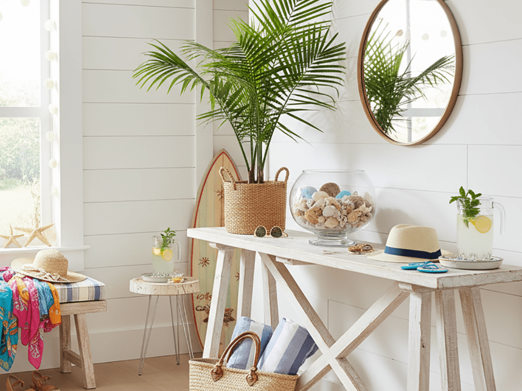 entryway decorated for summertime