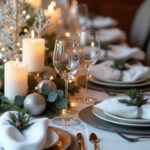 wintertime tablescape with candles