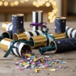 Collection of confetti party materials