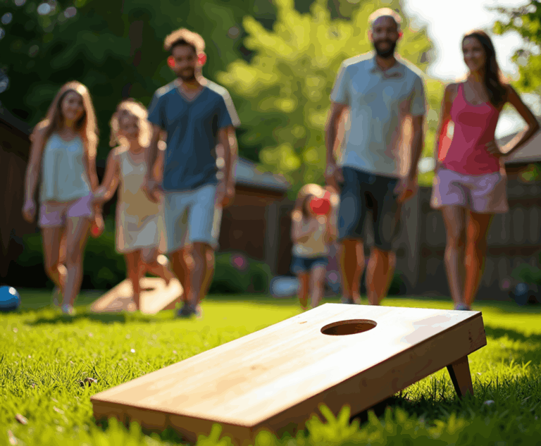 backyard corn hole game