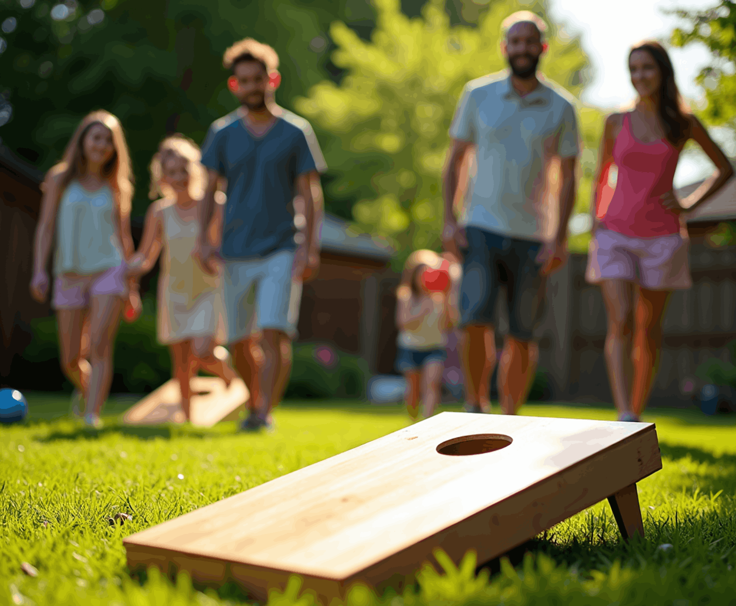 backyard corn hole game