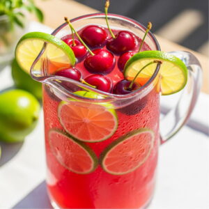 pitcher of cherry limeade cooler recipe