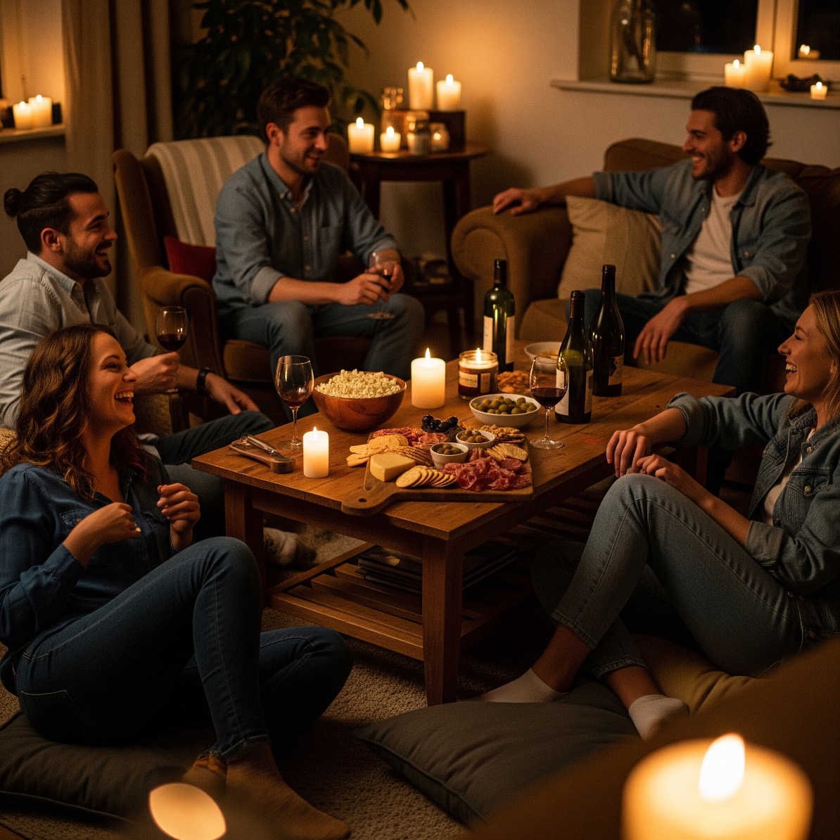 group of friends hanging out