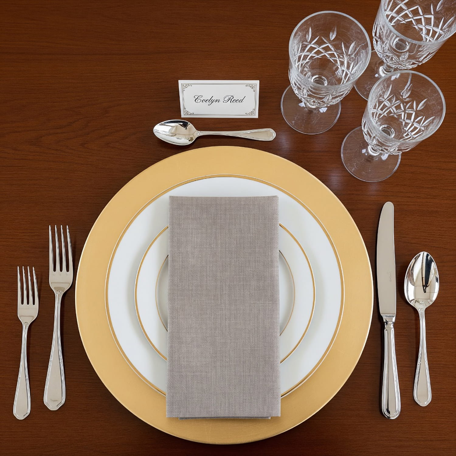 a simple formal table setting